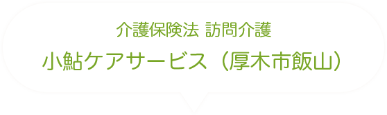 介護保険法訪問介護　小鮎ケアサービス（厚木市飯山）