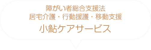 障がい者総合支援法　居宅介護・行動援護・移動支援小鮎ケアサービス