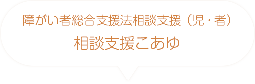 障がい者総合支援法相談支援（児・者）　相談支援こあゆ