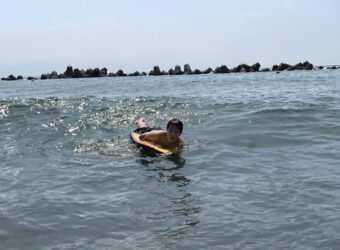 夏休み最終日〜?海水浴に?‍♂️