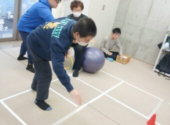 突如始まった輪投げ大会